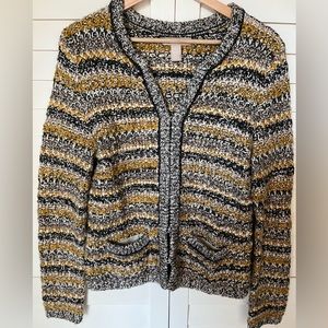 Banana Republic Gold Tone Cardigan Size Medium